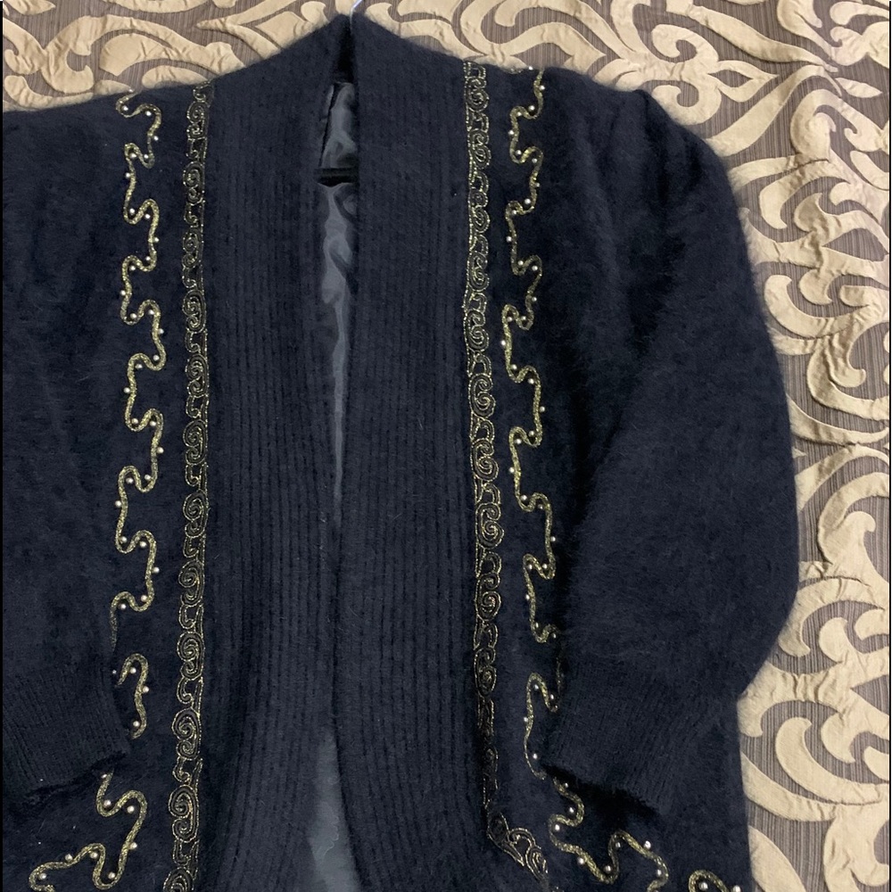 Angora Rabbit Hair Blend Jacket - Picture 2 of 11